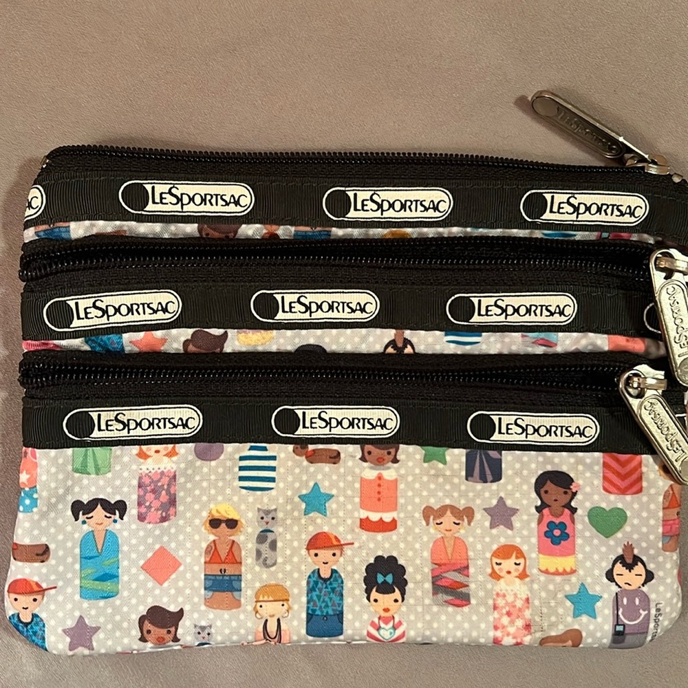 3-zip LeSportsac pouch